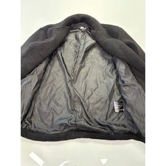 Collection B New York Classic Faux-Fur Coat Two Button Front Black Womens Size M - Picture 7 of 11